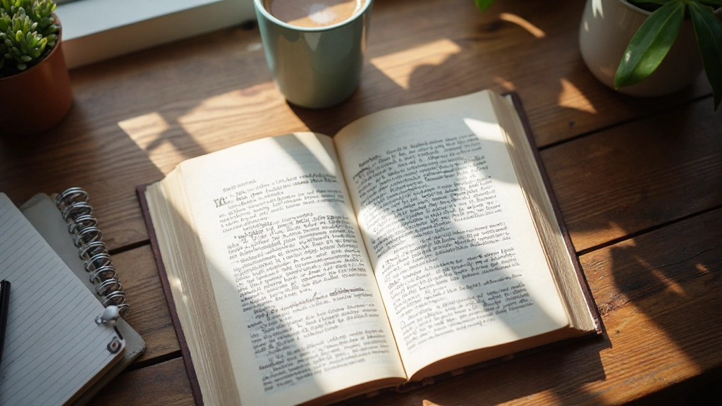 Open Nederlands leerboek op een bureau met kopje koffie en notitieboek ernaast